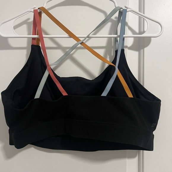 Peloton Black Sports Bra with Colorful Straps - Picture 2 of 4